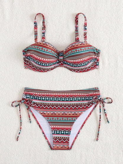 Trendy 2 pieces colorful Swimsuit