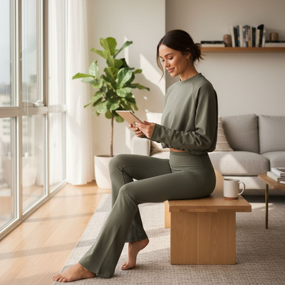 Trendy Sweatsuit - flare cut