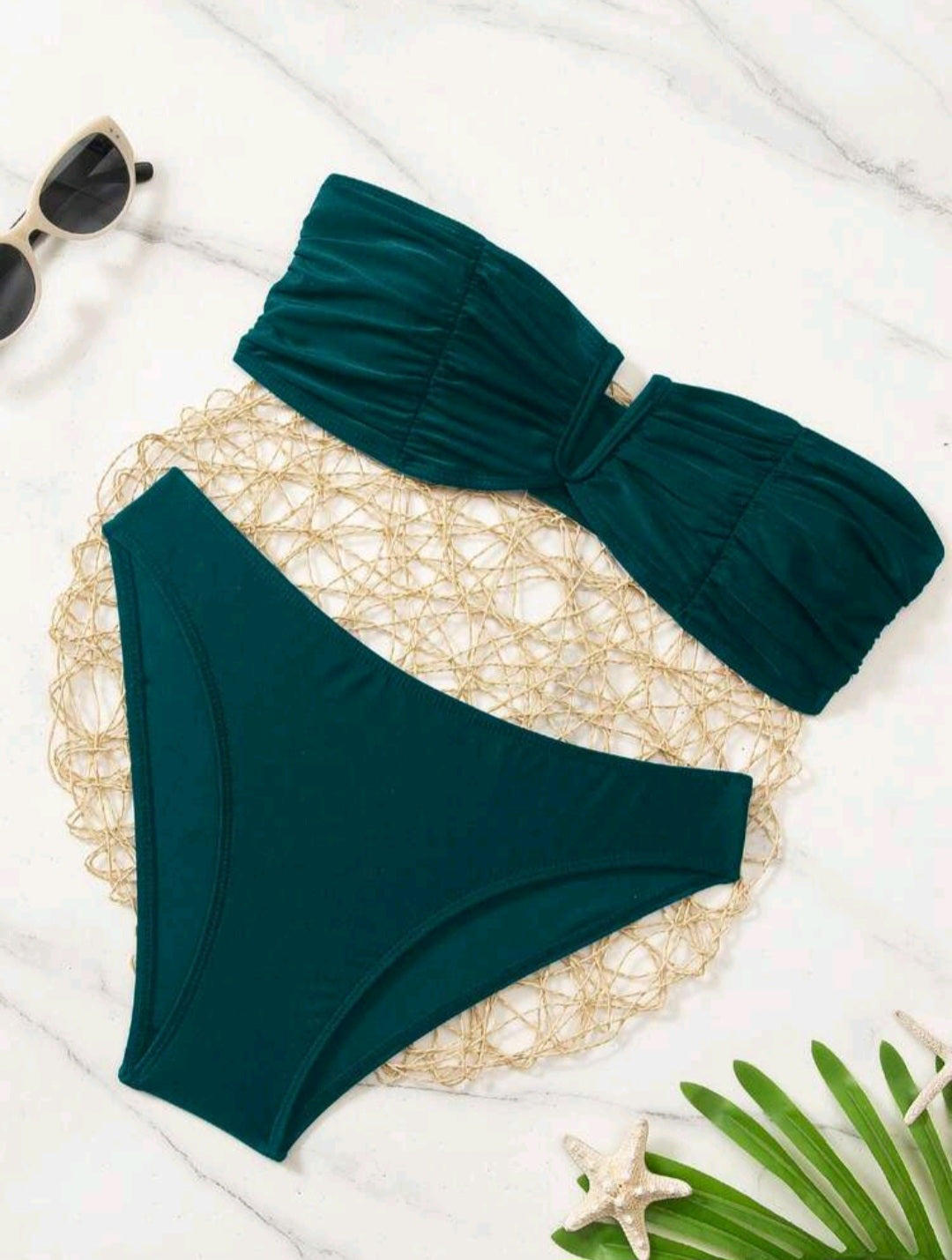 Trendy Strapless Bikini - 4 COLORS: Black, Blue, Red & Brown