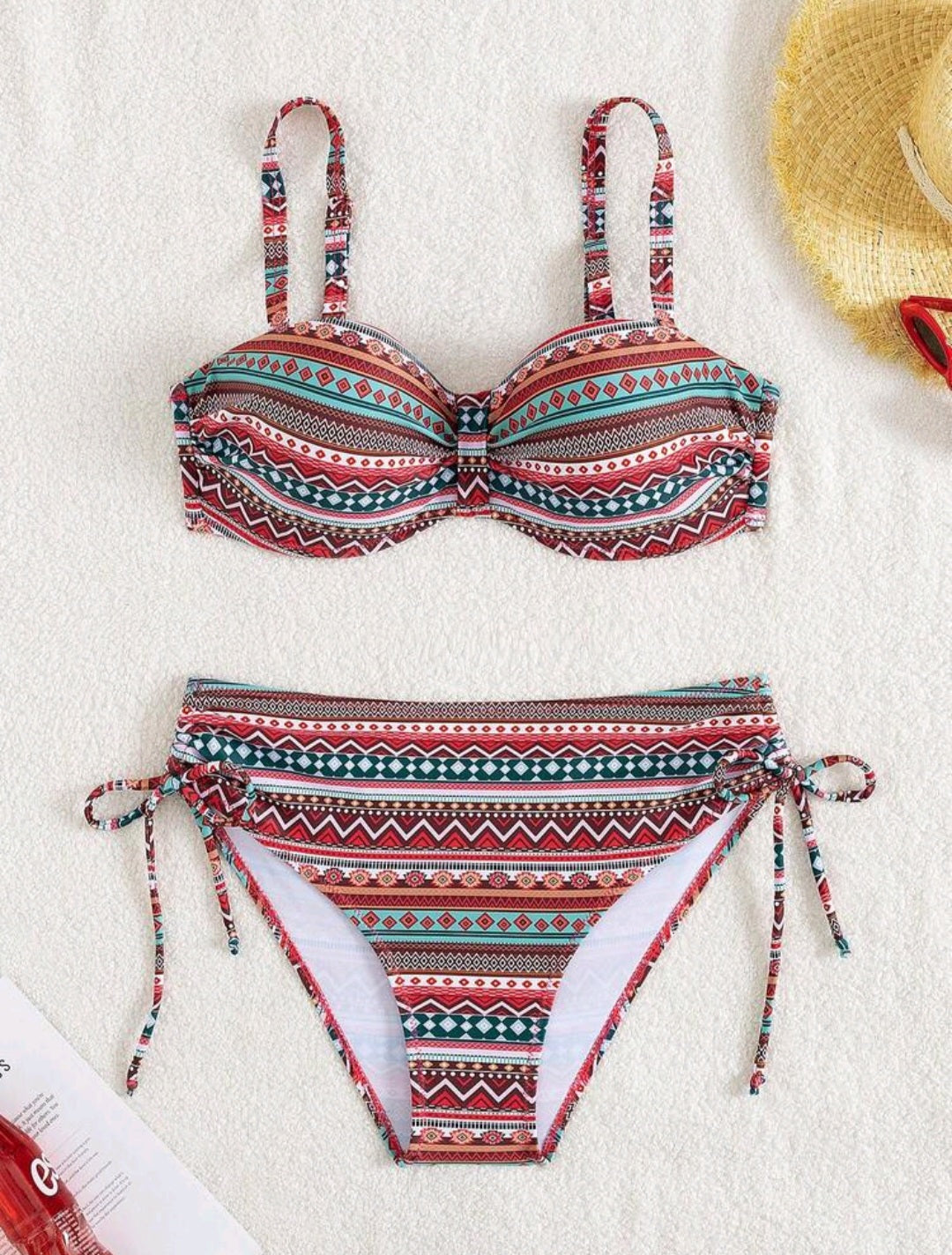 Trendy 2 pieces colorful Swimsuit