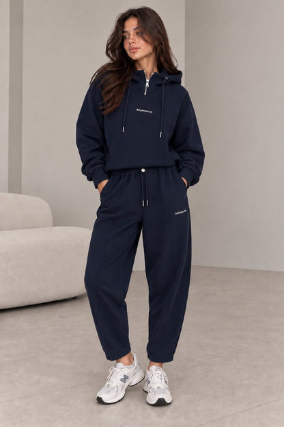 Trendy Sweatsuit - Half Zipper