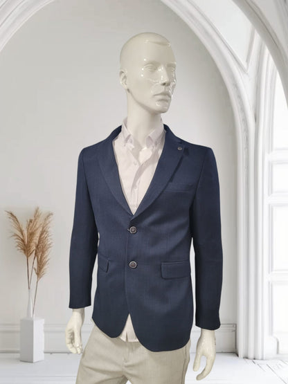Men's Trendy Blazer - Navy Blue