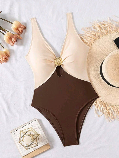 Trendy Multicolor One piece Swimsuit