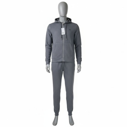Sweatsuit cotton - set of two - Sweatpants with Hoodie zipper - Grey color
