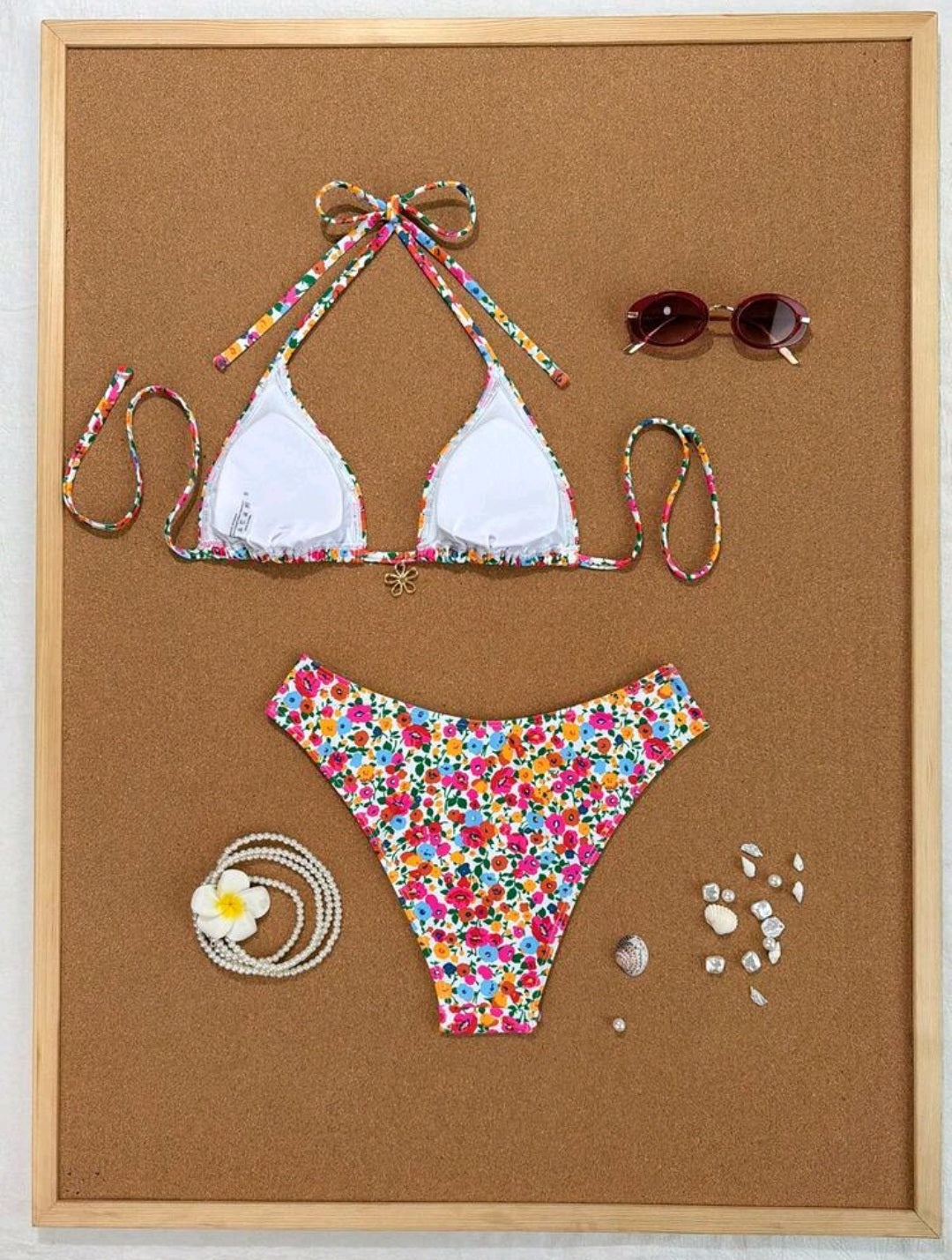 2 Piece Triangle Floral Bikini