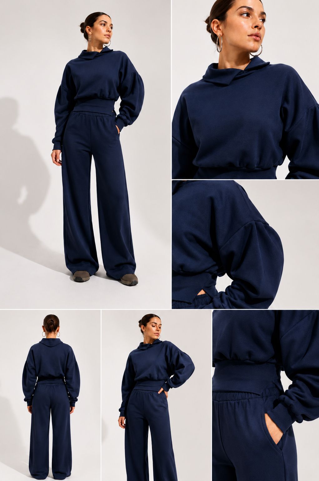 Trendy Cotton Sweatsuit - Dark Brown