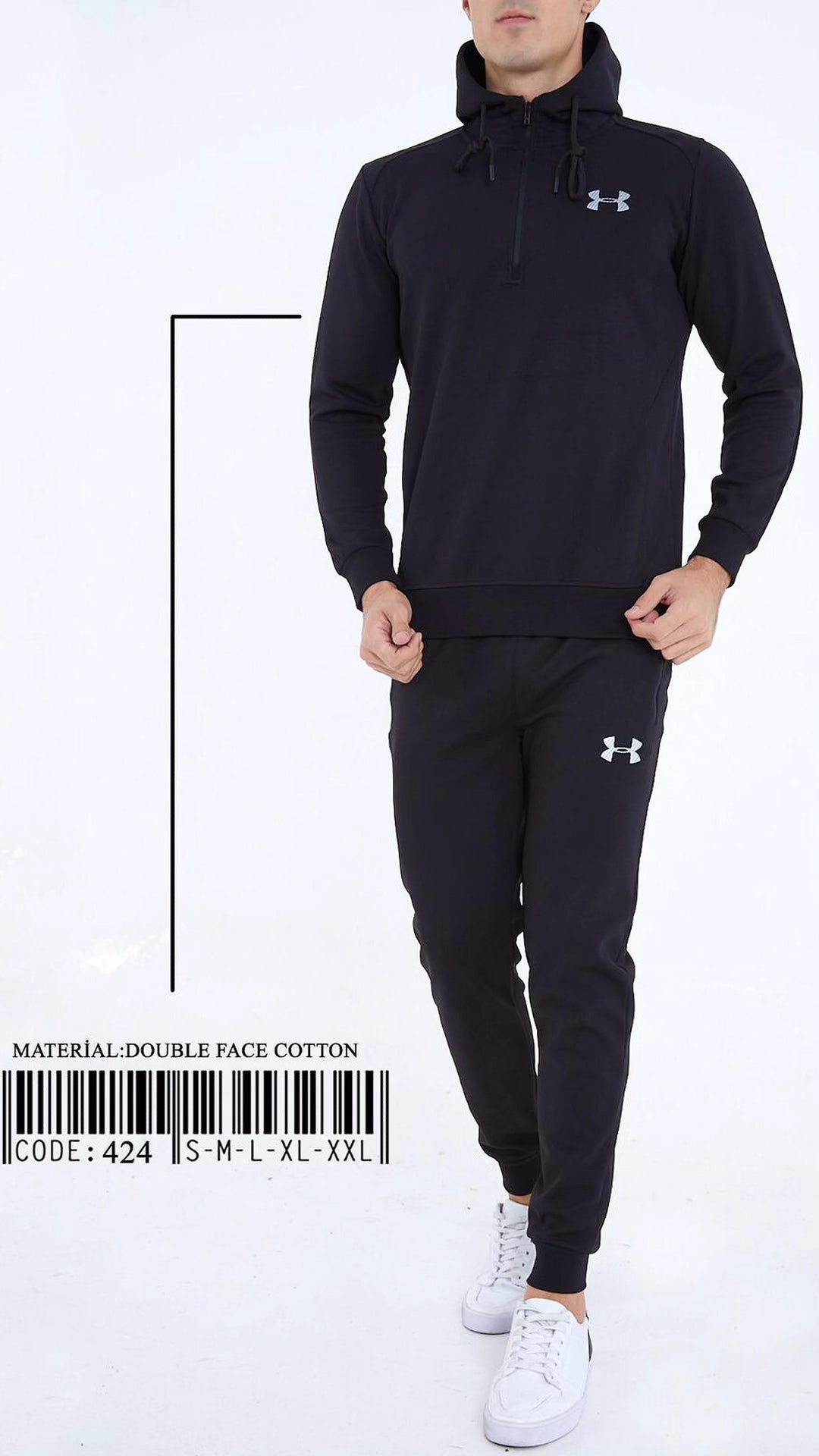 Cotton Sweatsuit - Half Zipper
