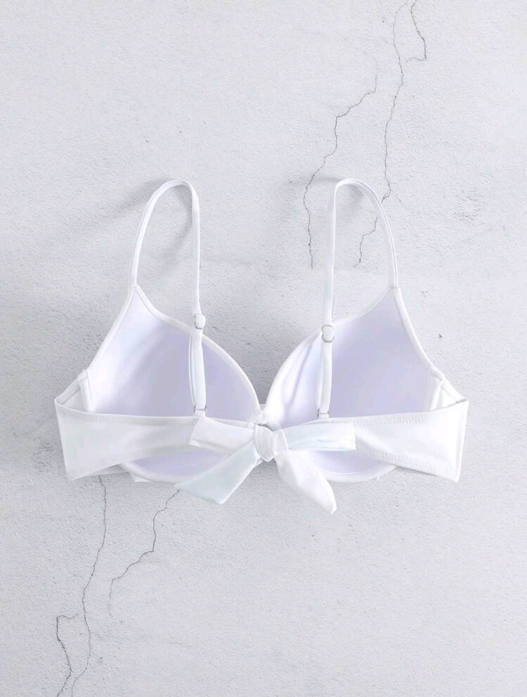 Twist Push Up Bikini Top - White
