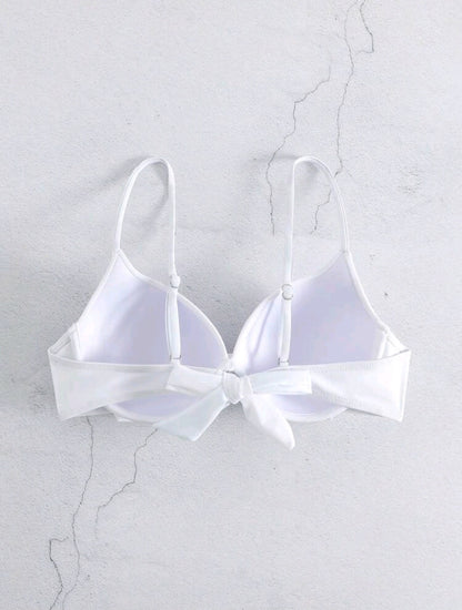 Twist Push Up Bikini Top - White