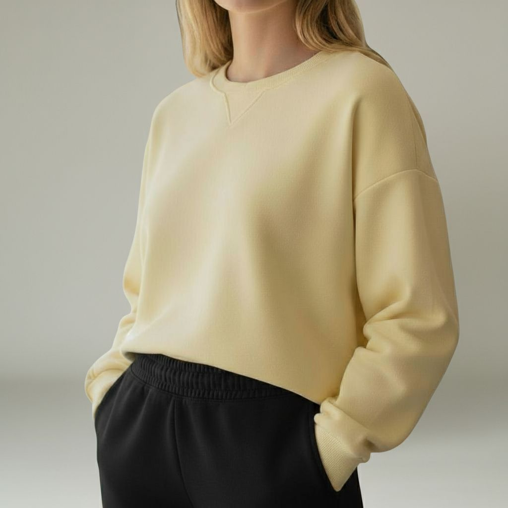 Sweat Shirt - Round Neck crop Hoodie