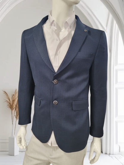 Men's Trendy Blazer - Navy Blue