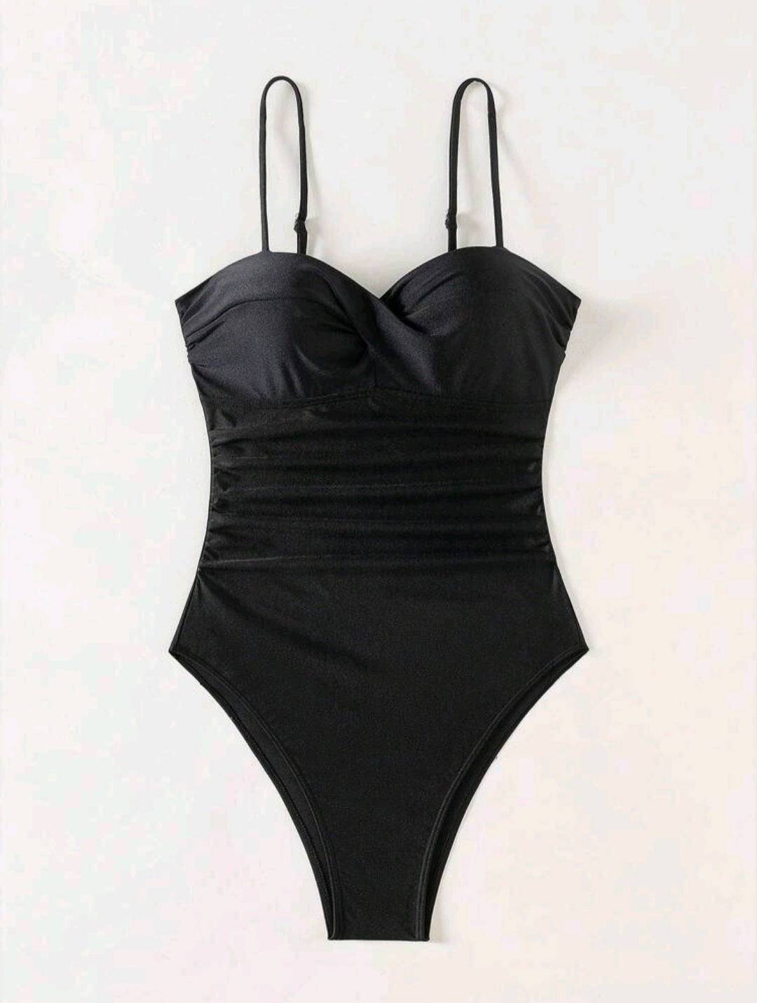 One Piece Strapless Black Bikini