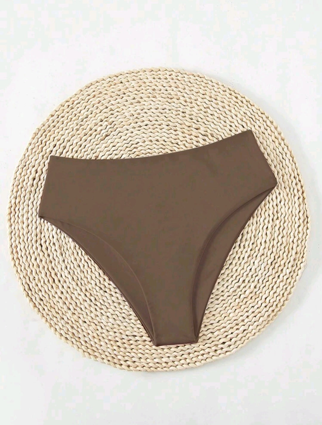 High Waisted Swimsuit Bottom - Brown