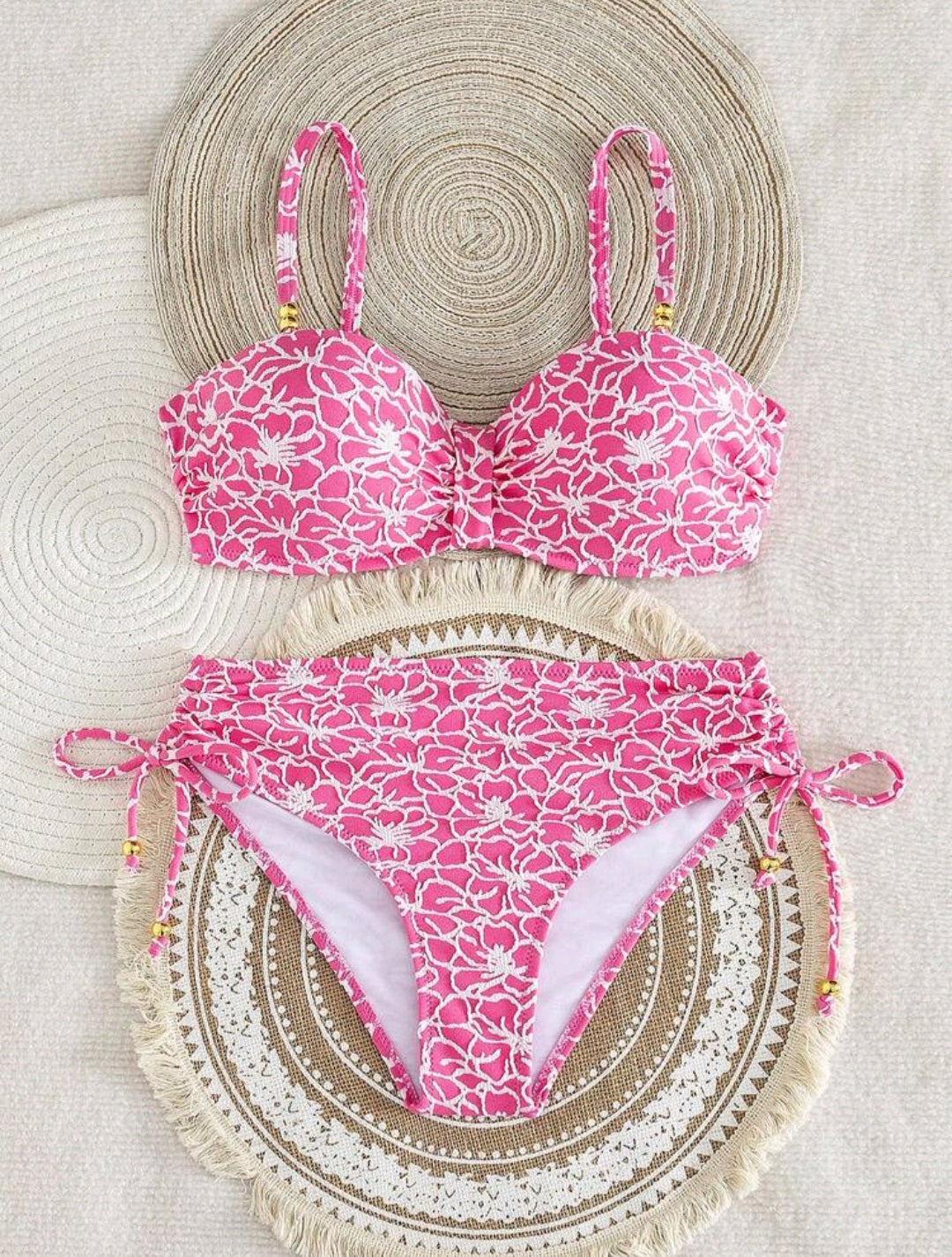 2 Pieces High Waisted Strapless Swimwear