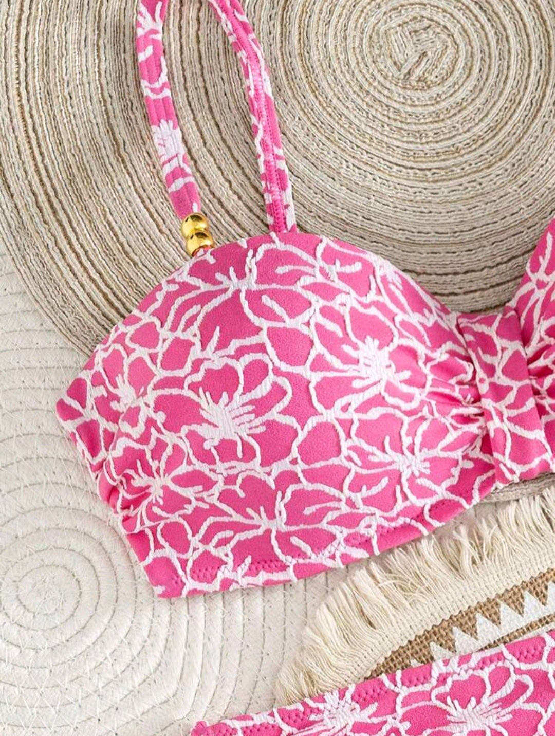 2 Pieces High Waisted Strapless Swimwear