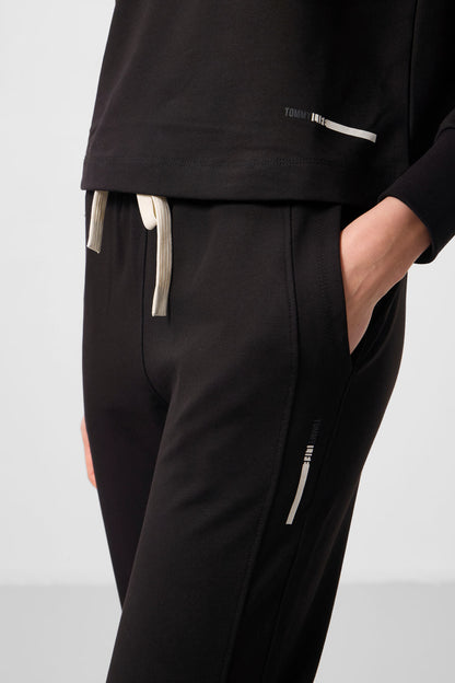 Cotton Black Sweat Suit