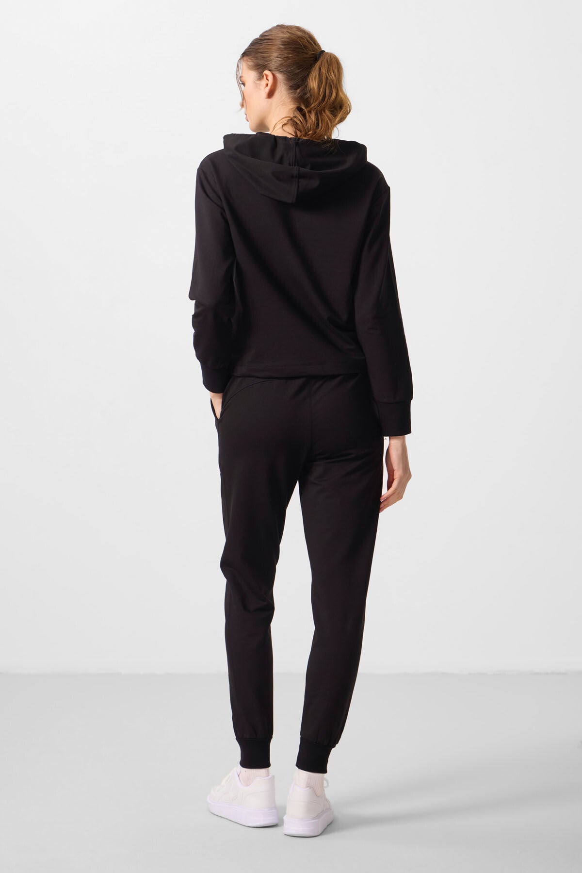 Cotton Black Sweat Suit