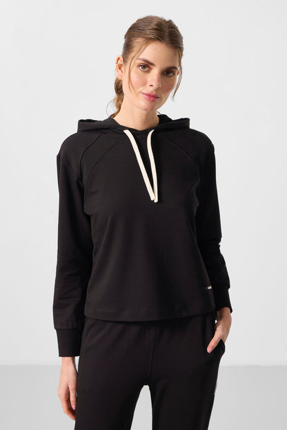 Cotton Black Sweat Suit