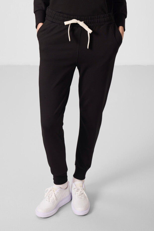 Cotton Black Sweat Suit