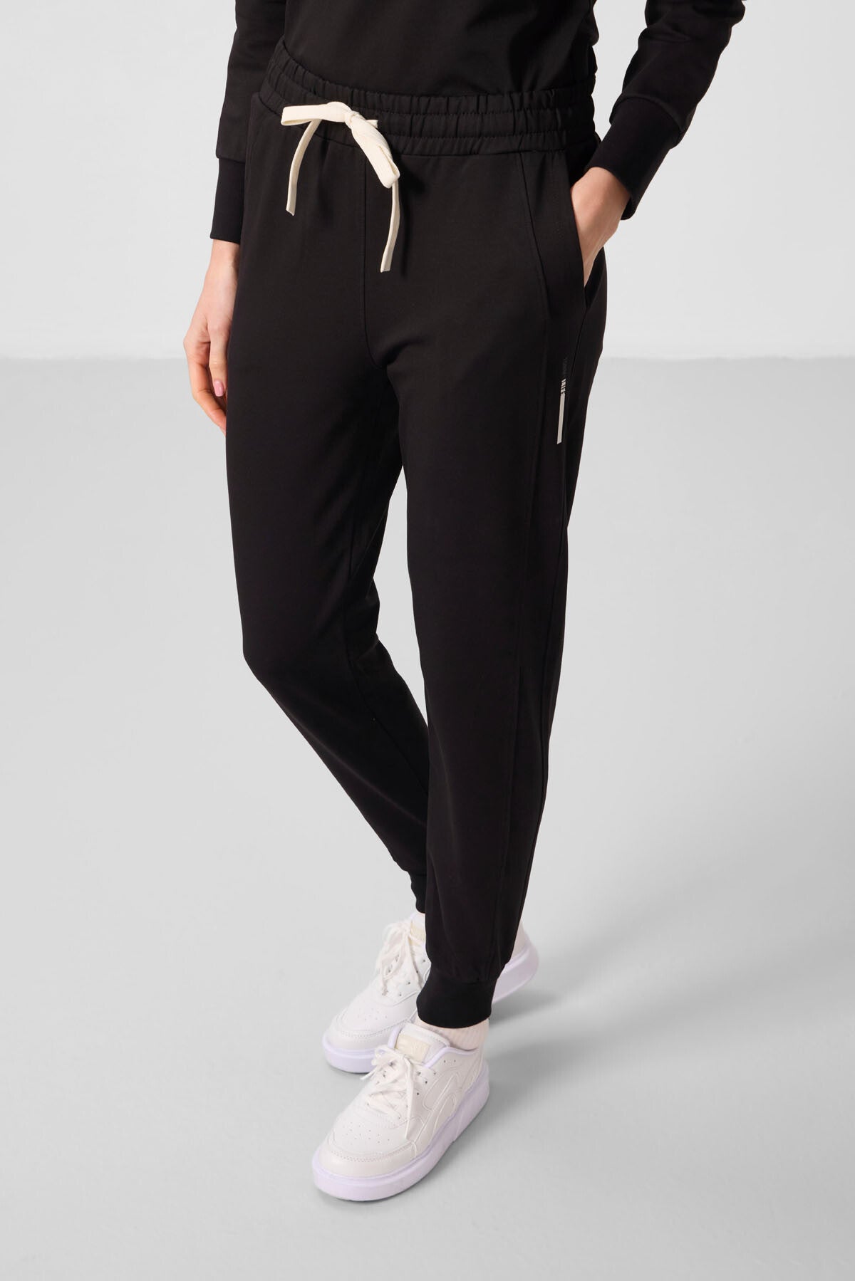 Cotton Black Sweat Suit