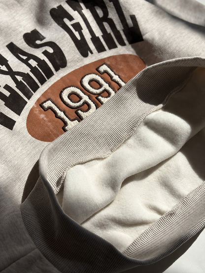 Trendy Embroidered Sweatshirt - Fleece inside